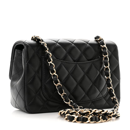 Chanel Lambskin Quilted Mini Rectangular Flap Black 3 of 11