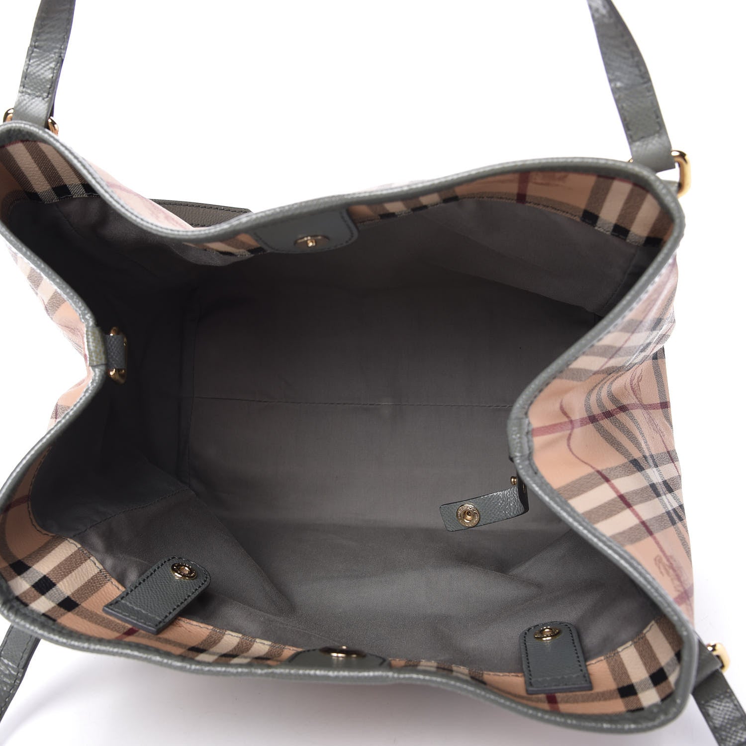 Burberry Haymarket Check Small Canterbury Tote Storm Grey 5 of 9