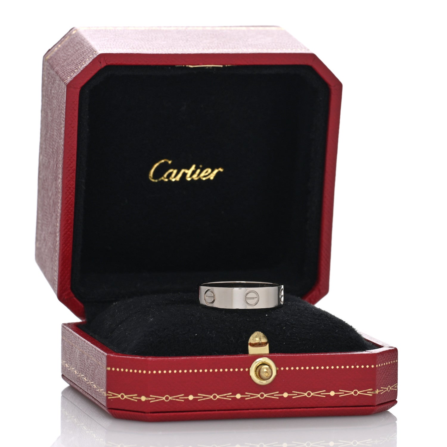 Cartier 18K White Gold 5.5mm LOVE Ring 61 9.75 5 of 5