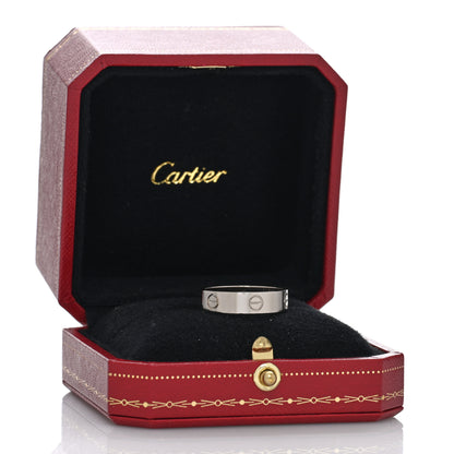 Cartier 18K White Gold 5.5mm LOVE Ring 61 9.75 5 of 5