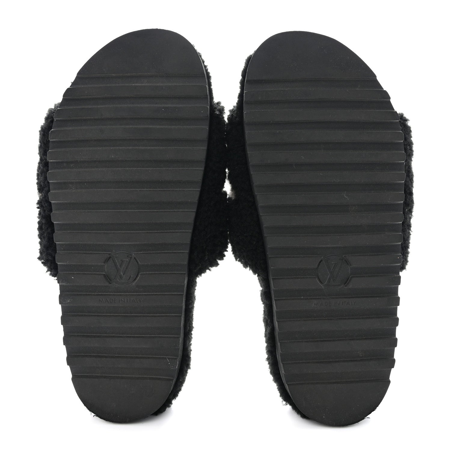 Louis Vuitton Shearling Magnetic Flat Mule 38 Black 5 of 9