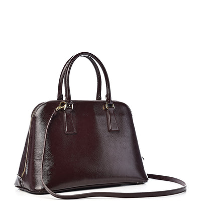 Prada Saffiano Vernice Medium Promenade Tote Granato 3 of 18