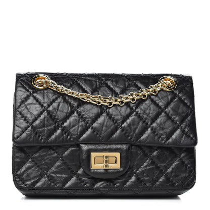 Chanel Aged Calfskin Quilted 2.55 Reissue Mini Flap Black 1 of 12