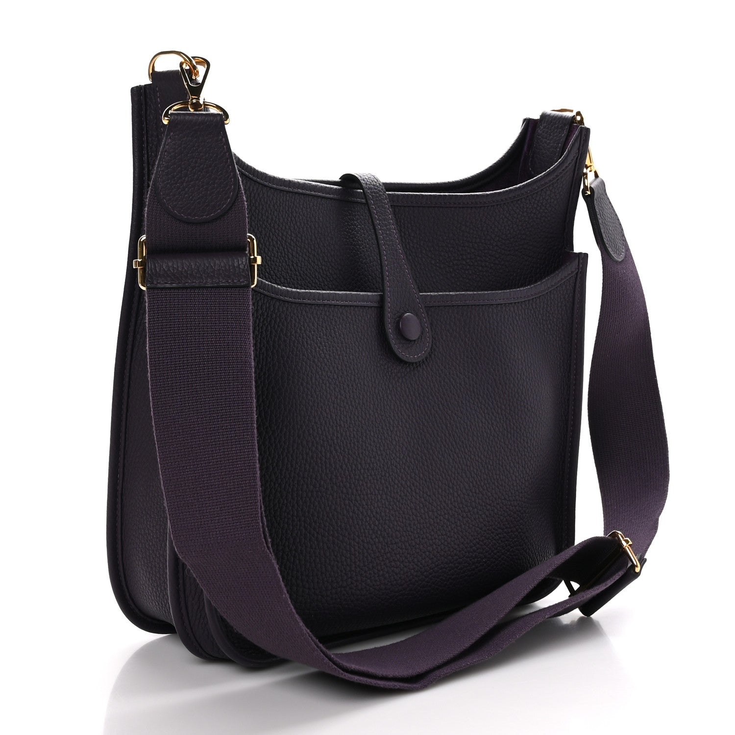 Hermes Taurillon Clemence Evelyne III PM Raisin 2 of 8