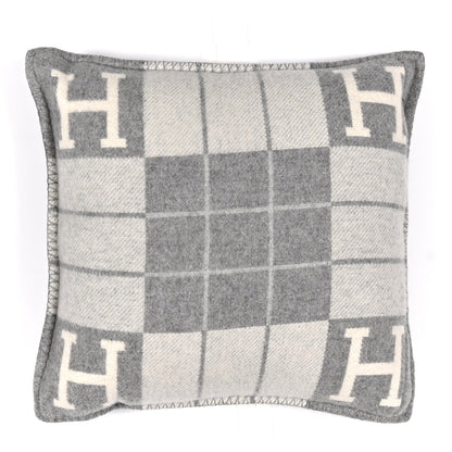 Hermes Wool Cashmere Avalon III Pillow PM Ecru Gris Clair 2 of 3