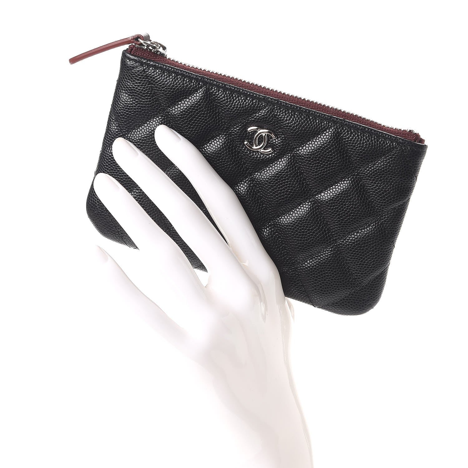 Chanel Caviar Quilted Small Cosmetic Case Black 2 of 7