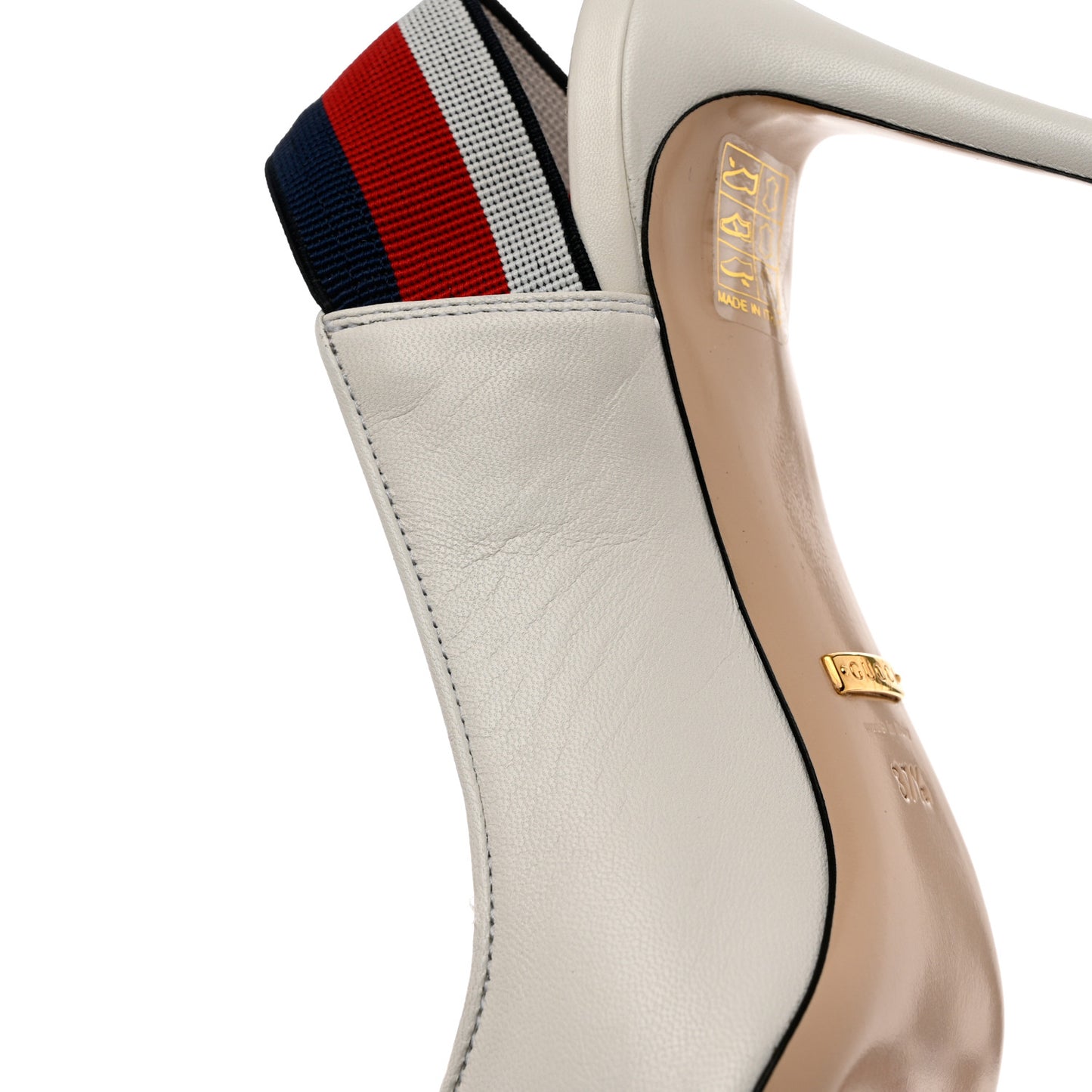 Malaga Kid Web Sylvie Mid Heel Slingback Pumps 37.5 White
