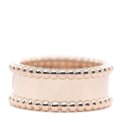 Van Cleef & Arpels 18K Rose Gold Perlee Signature Ring 50 5.25 3 of 5