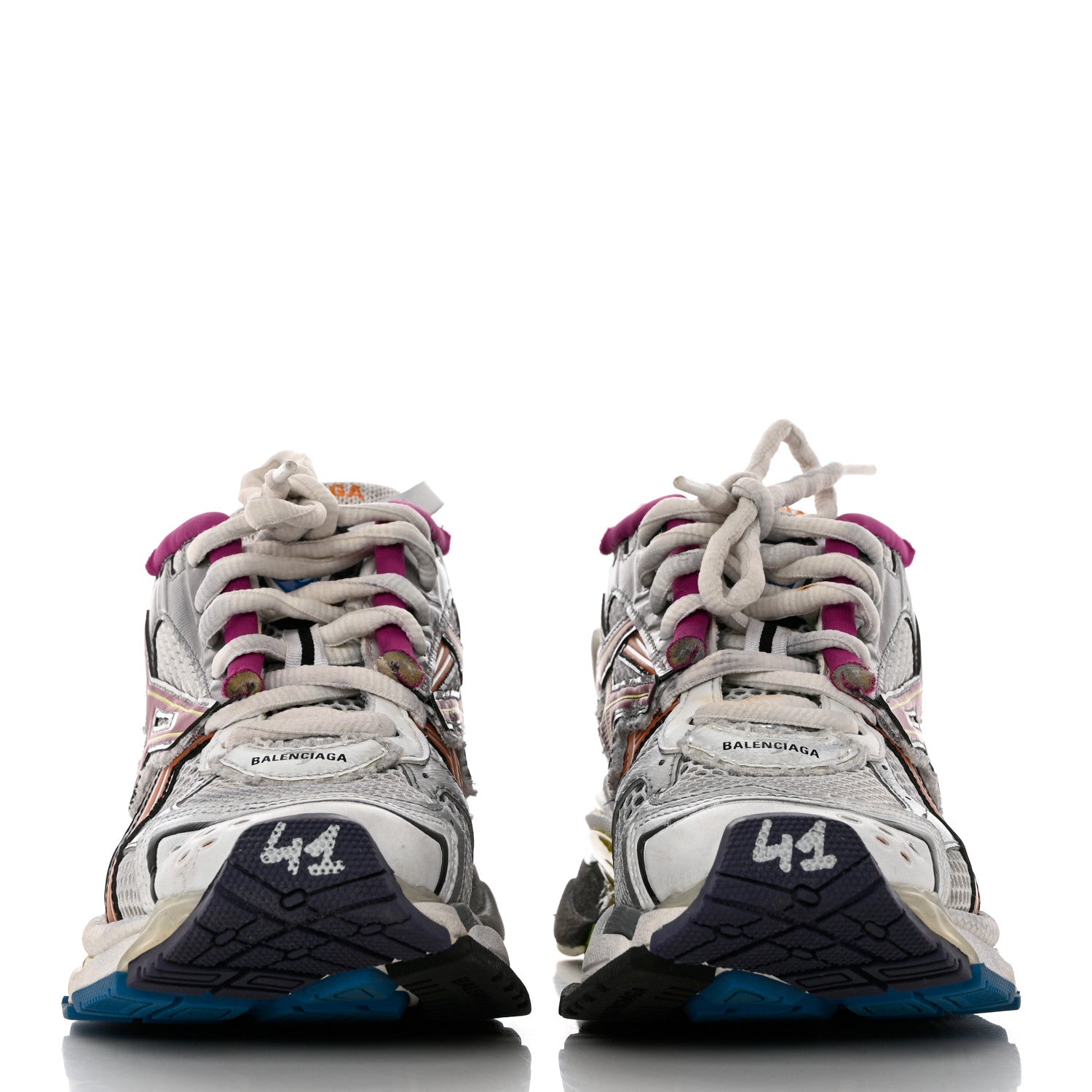 Balenciaga Mesh Rubber Mens Runner Sneakers 41 Multicolor 2 of 9