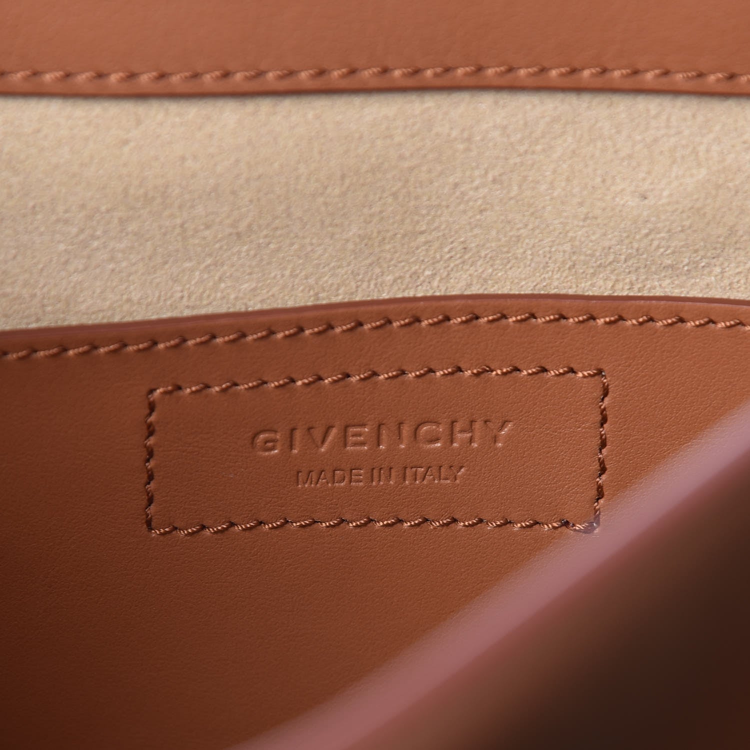 Givenchy Calfskin Infinity Saddle Bag Cognac 6 of 9