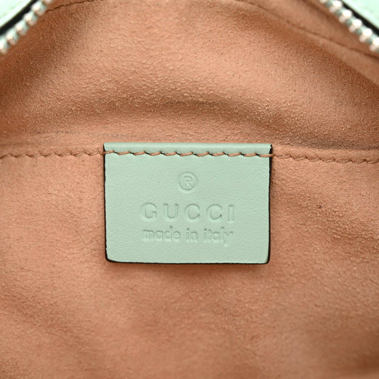 Gucci Calfskin Matelasse Mini GG Marmont Chain Shoulder Bag Water Green 6 of 11