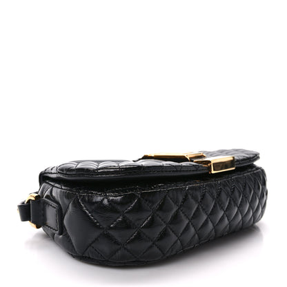 Versace Calfskin Quilted Mini Greca Goddess Shoulder Bag Black 4 of 8