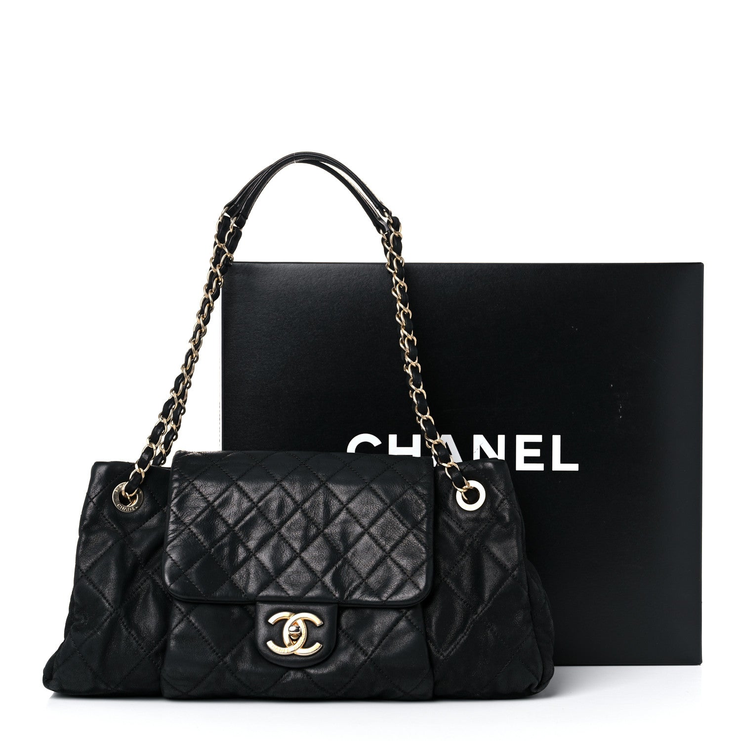 Chanel Iridescent Calfskin Medium Chic Quilt Flap Black 20 of 20