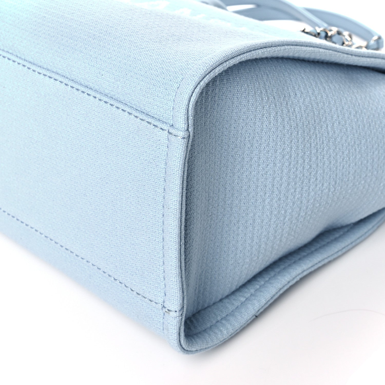 Chanel Mixed Fibers Small Deauville Tote Light Blue 11 of 11
