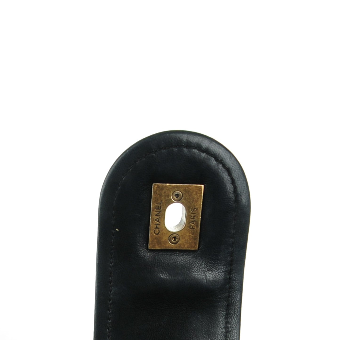 Glazed Calfskin Stingray Large Bindi CC Tote Black