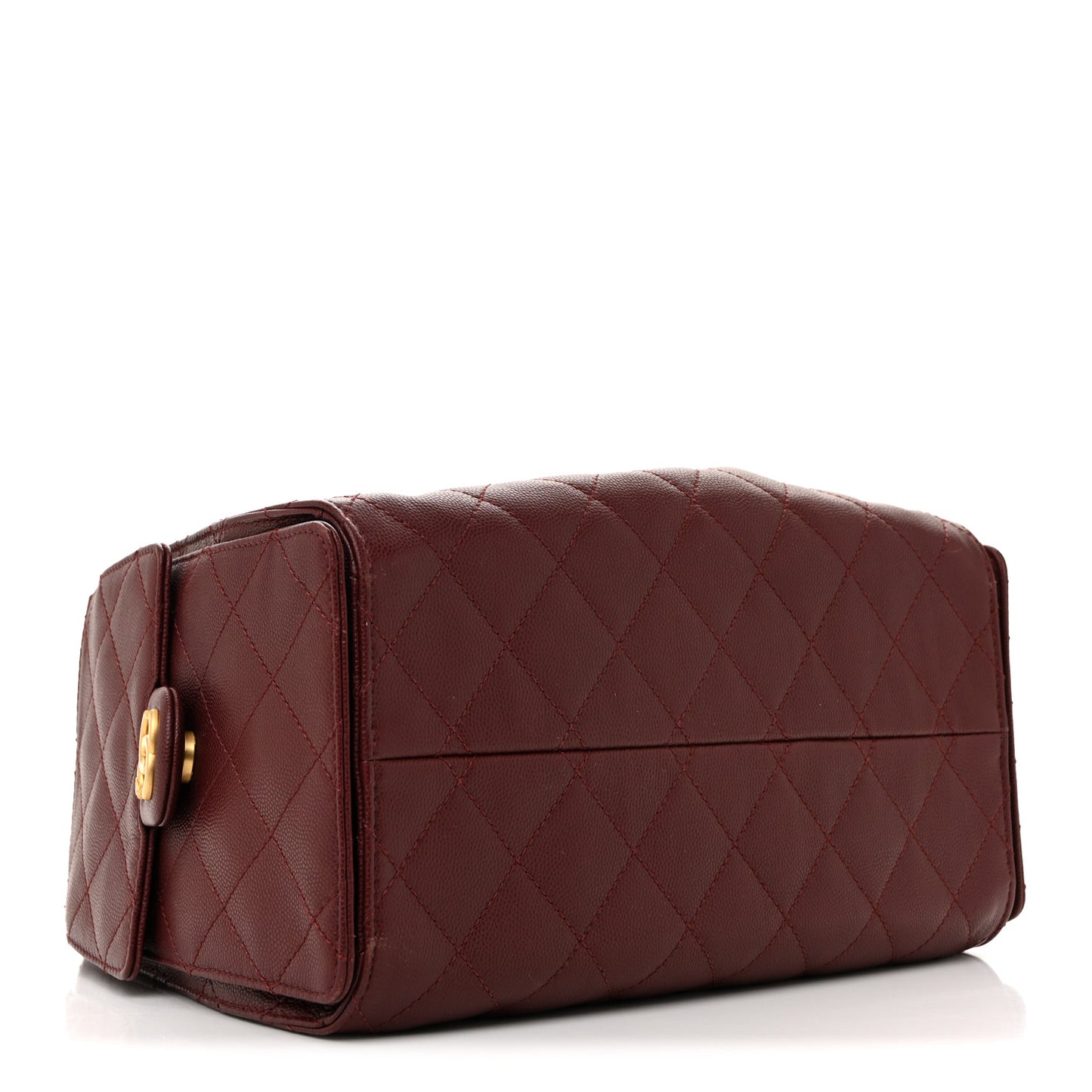 Caviar Quilted Small Chanel 25 Handbag Burgundy