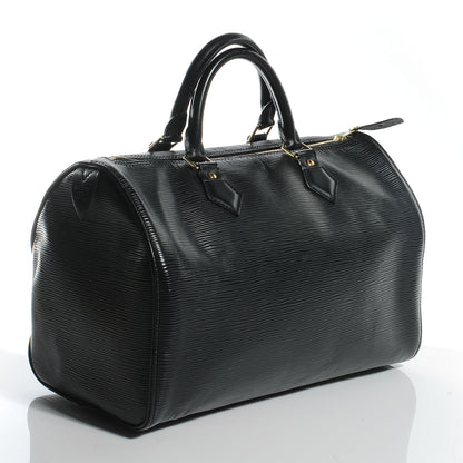 Louis Vuitton Epi Speedy 30 Black 3 of 9