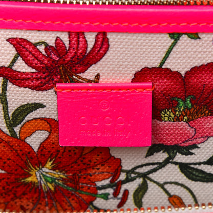 Gucci Canvas Medium Flora Tote Fuchsia 13 of 14