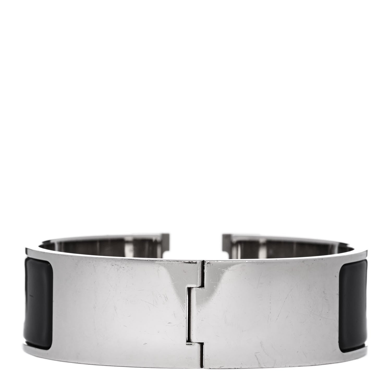 Hermes Enamel Wide Clic Clac H Bracelet GM Black 3 of 5