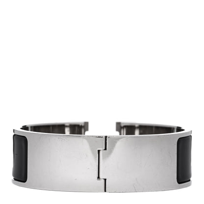 Hermes Enamel Wide Clic Clac H Bracelet GM Black 3 of 5