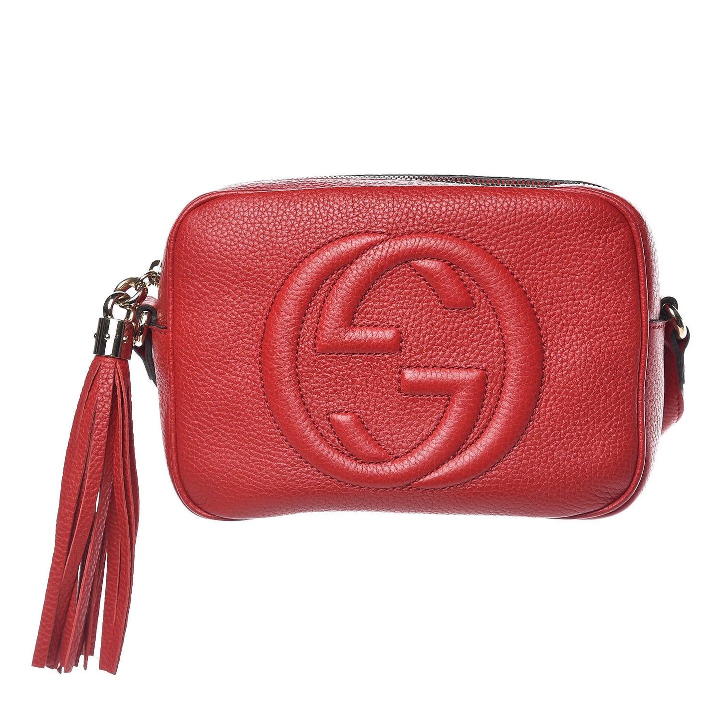 Pebbled Calfskin Small Soho Disco Bag Tabasco Red