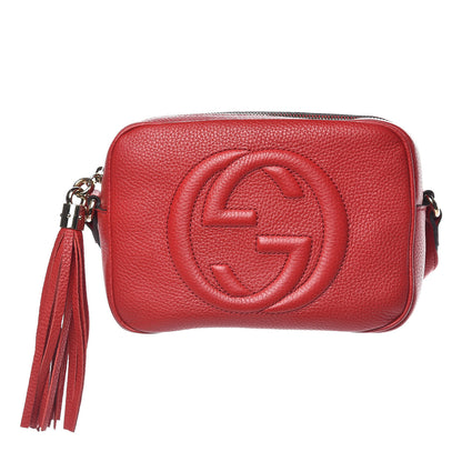 Gucci Pebbled Calfskin Small Soho Disco Bag Tabasco Red 1 of 9