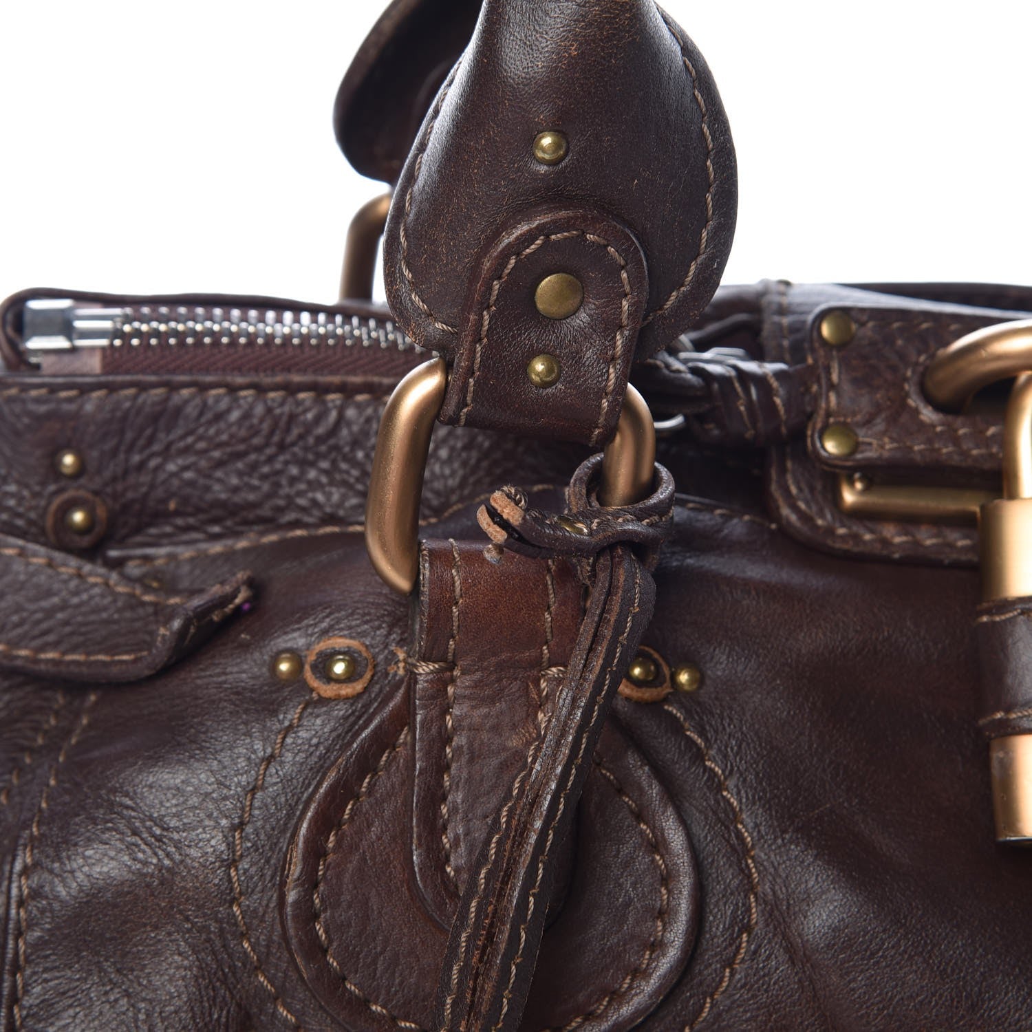 Chloe Calfskin Medium Paddington Satchel Chocolate 19 of 25