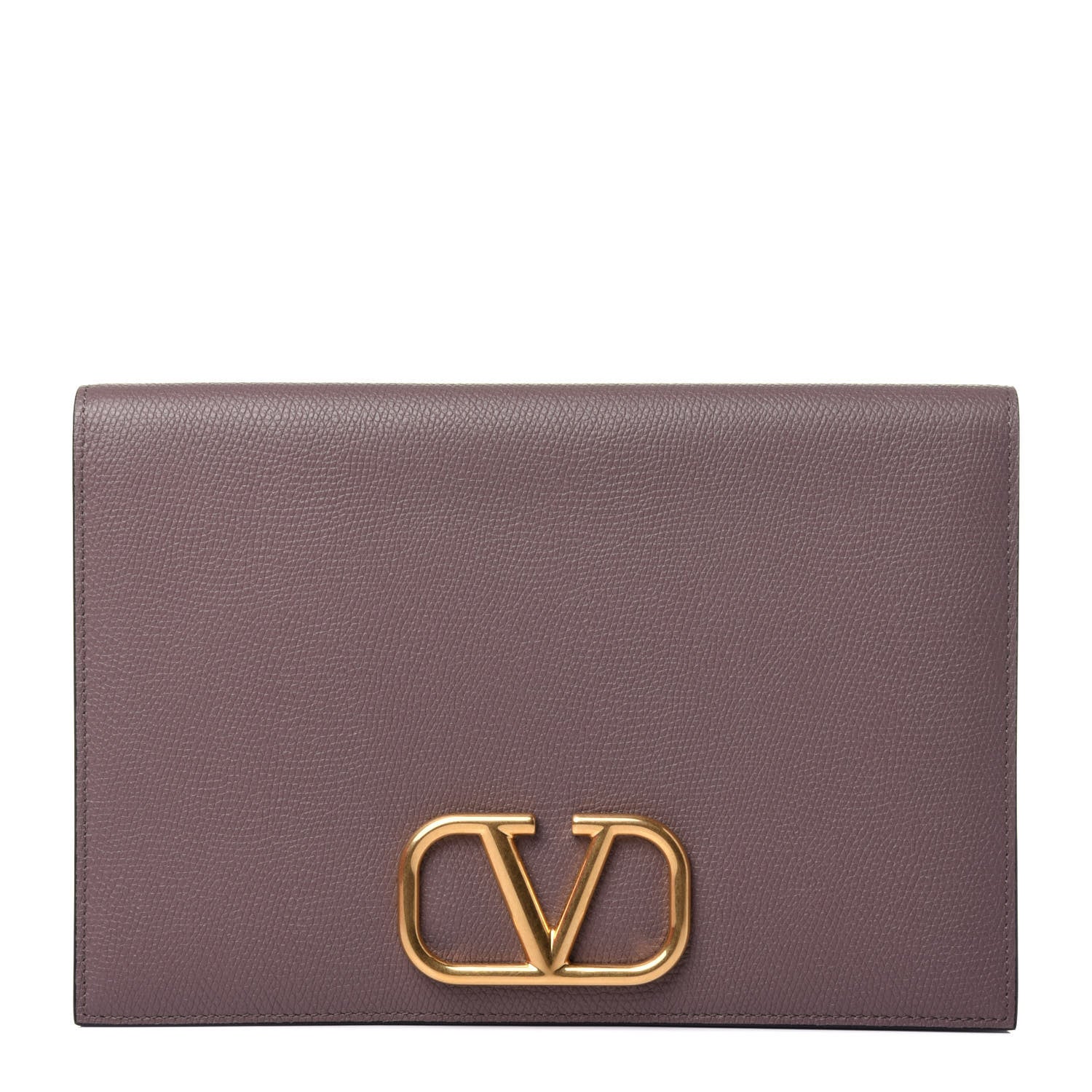 Valentino Garavani Grainy Calfskin Vlogo Signature Pouch Clay 1 of 10
