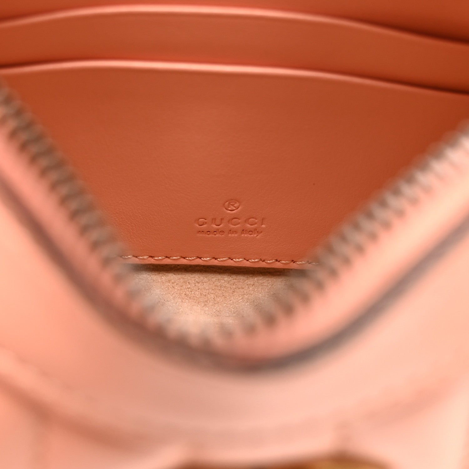 Gucci Calfskin Vertical Ring Matelasse Mini GG Marmont Half Moon Hobo Peachy Chic 6 of 10