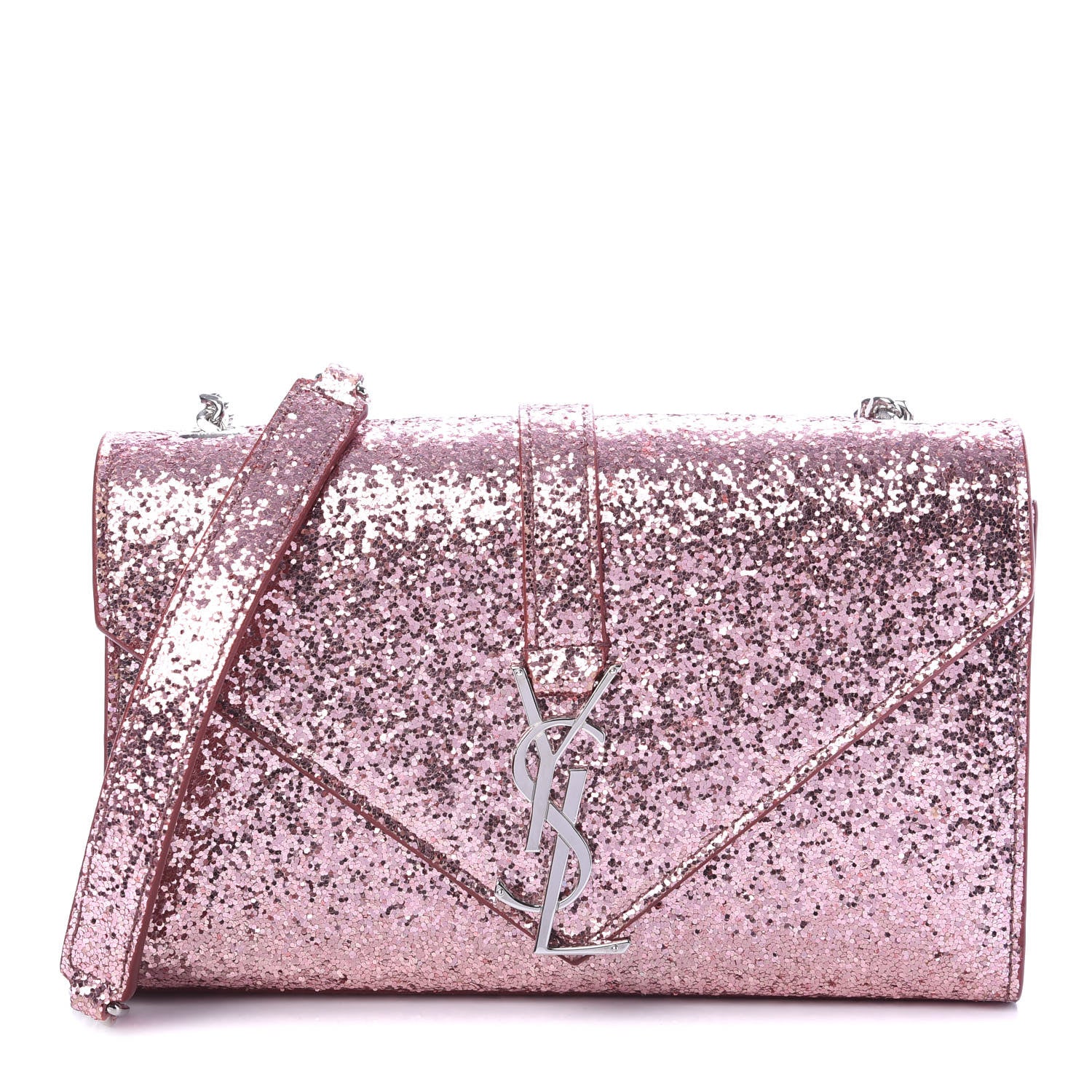Saint Laurent Glitter Monogram Galactica Satchel Pink 1 of 8