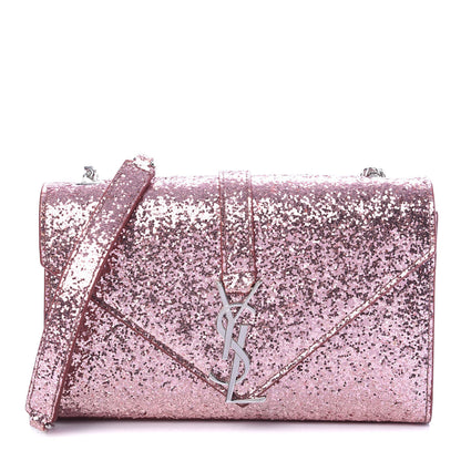 Saint Laurent Glitter Monogram Galactica Satchel Pink 1 of 8