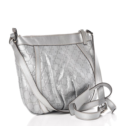 Gucci Guccissima Small D Ring Messenger Silver 3 of 12