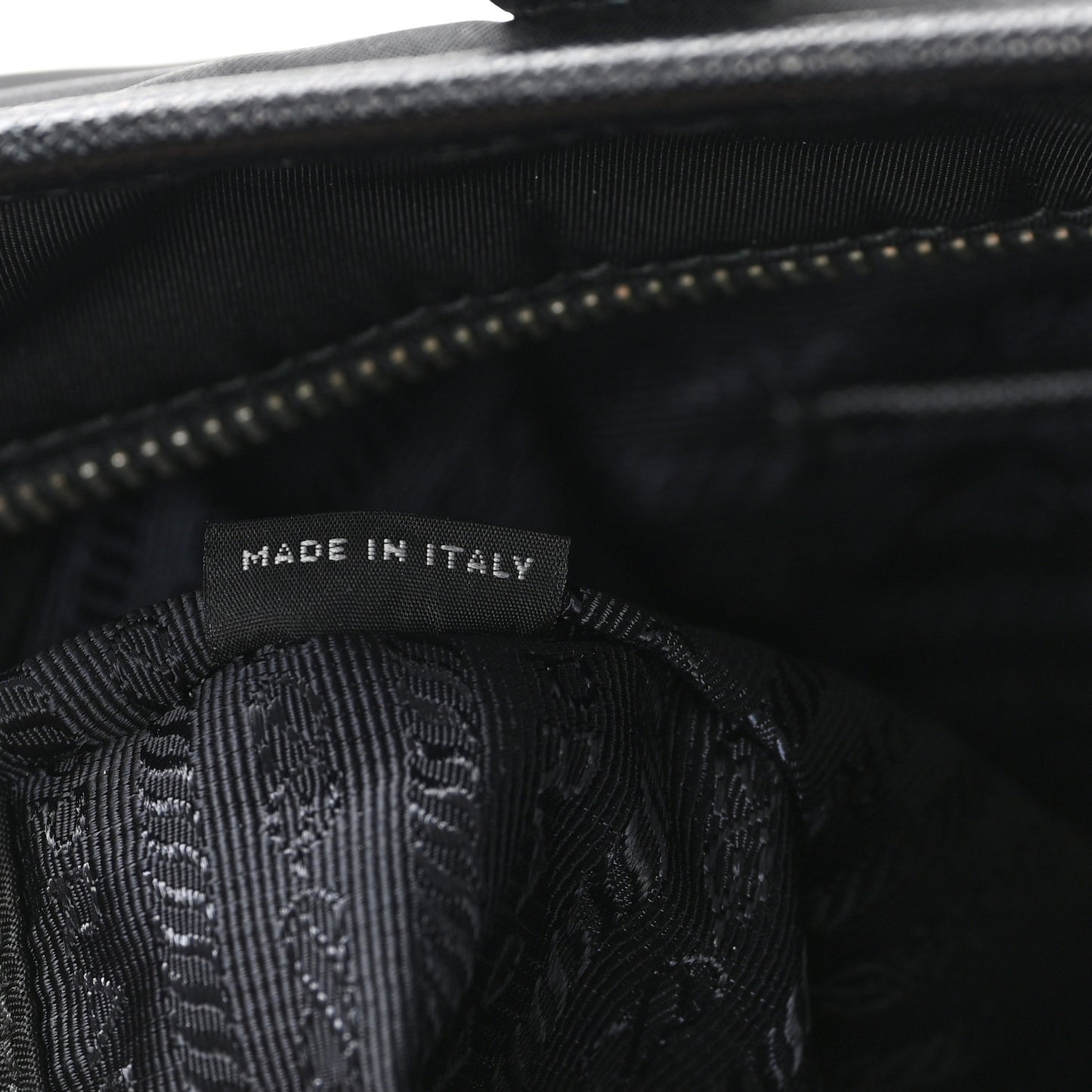 Tessuto Nylon Saffiano Shopping Tote Black