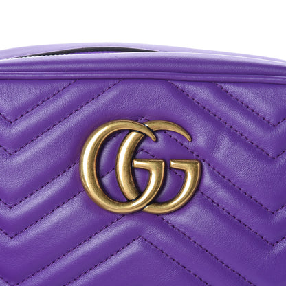 Gucci Calfskin Matelasse Small GG Marmont Chain Shoulder Bag Shine Purple 11 of 11