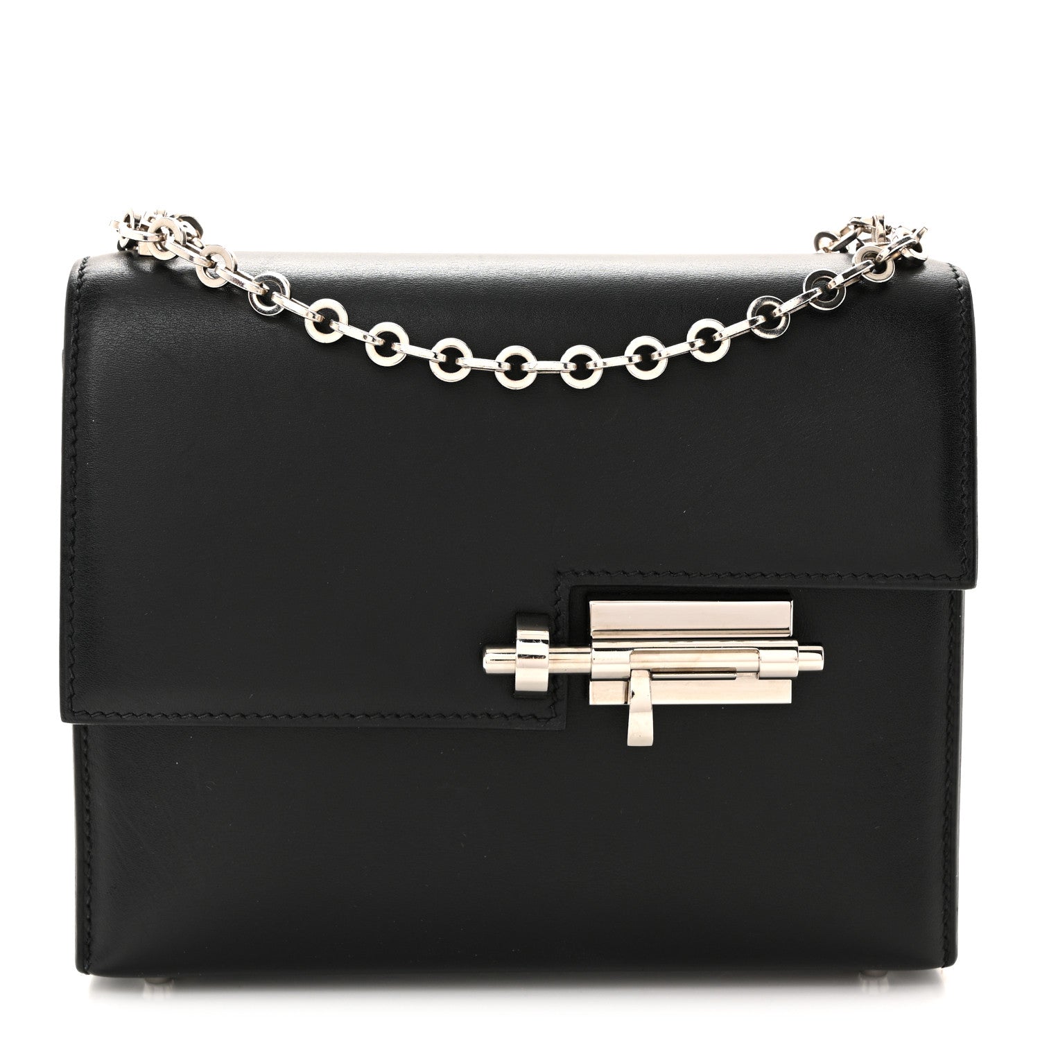 Hermes Box Mini Verrou Chaine Bag Black 1 of 10