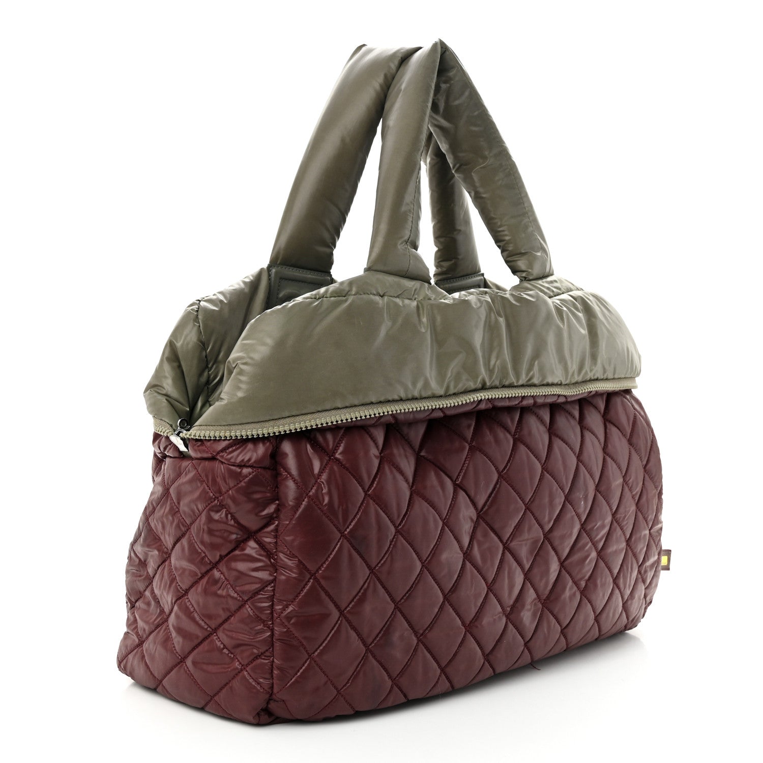 Chanel Nylon Quilted Small Coco Cocoon Reversible Tote Gray 5 of 23