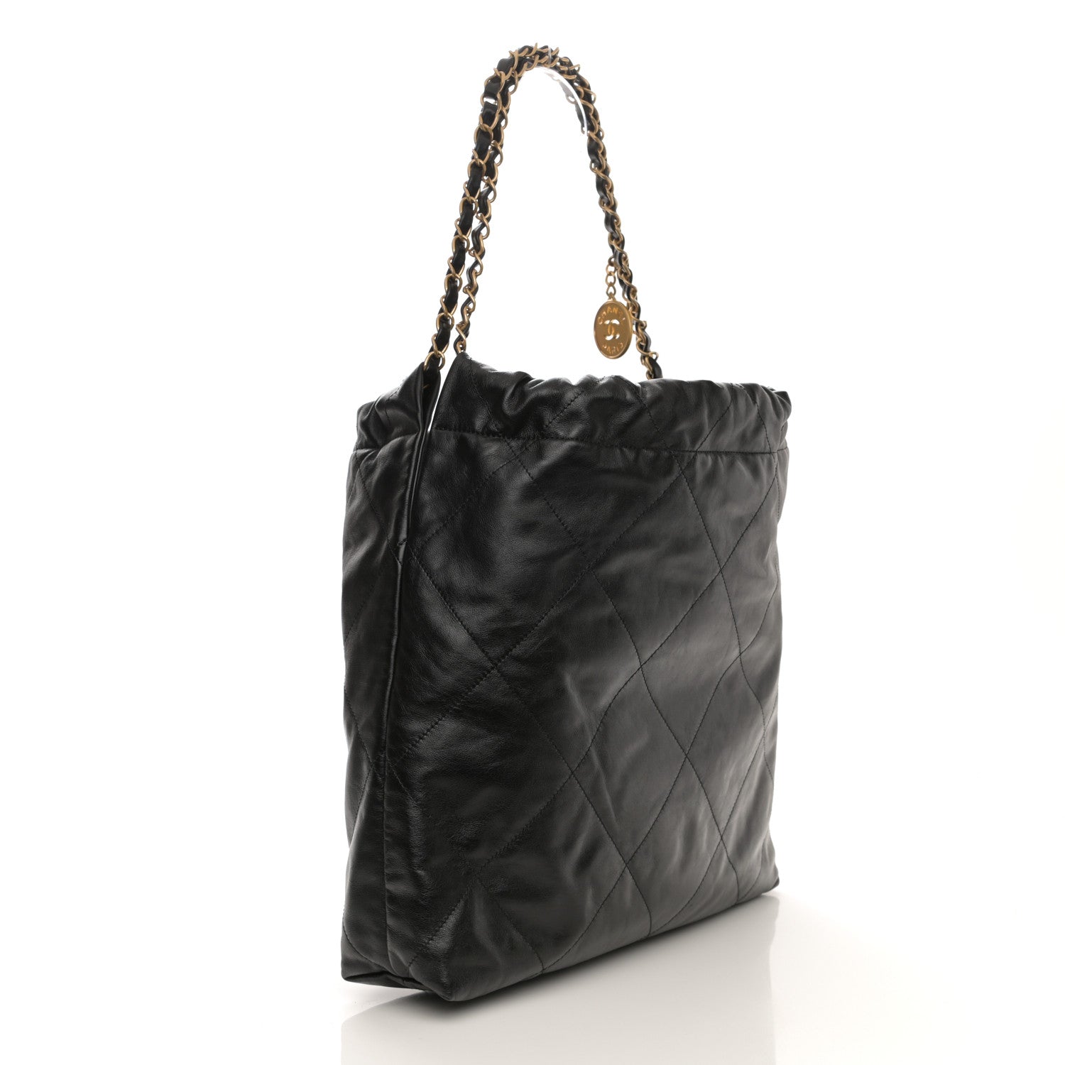 Chanel Shiny Calfskin Quilted Chanel 22 Black 3 of 10