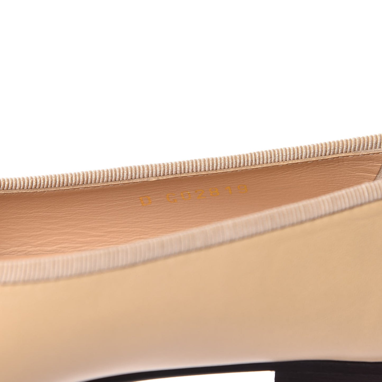 Lambskin Cap Toe CC Ballerina Flats 37 Beige Black
