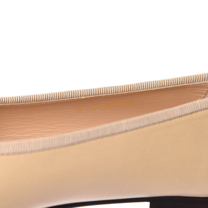 Chanel Lambskin Cap Toe CC Ballerina Flats 37 Beige Black 10 of 16