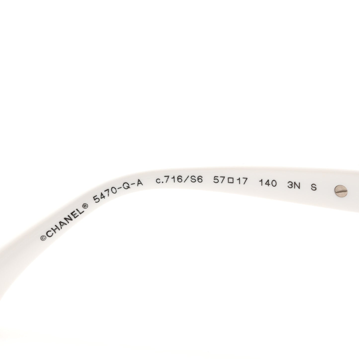 Acetate Chain Sunglasses 5470-Q-A White