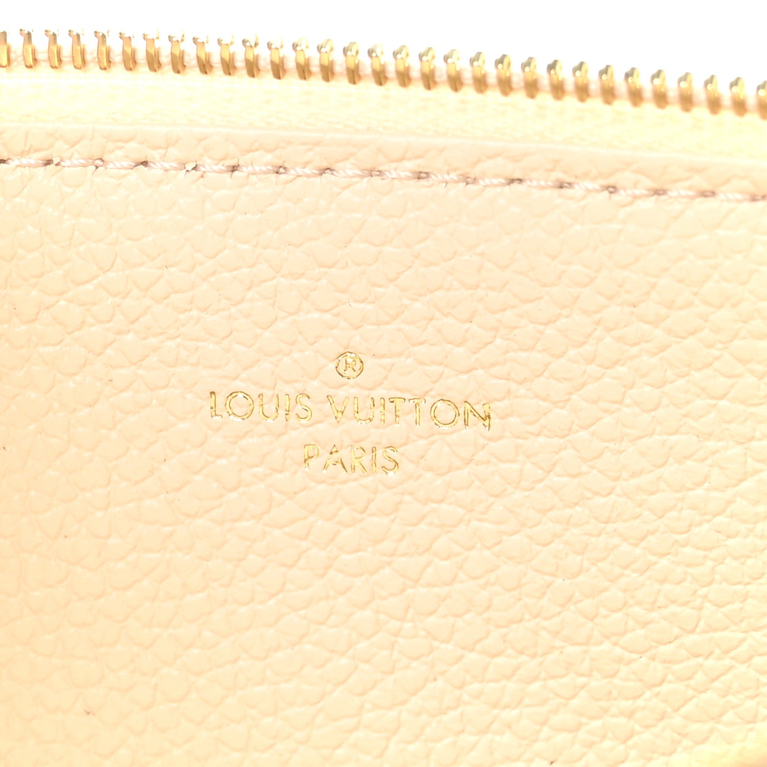 Louis Vuitton Empreinte Felicie Chain Wallet Zippered Insert Cream 6 of 7