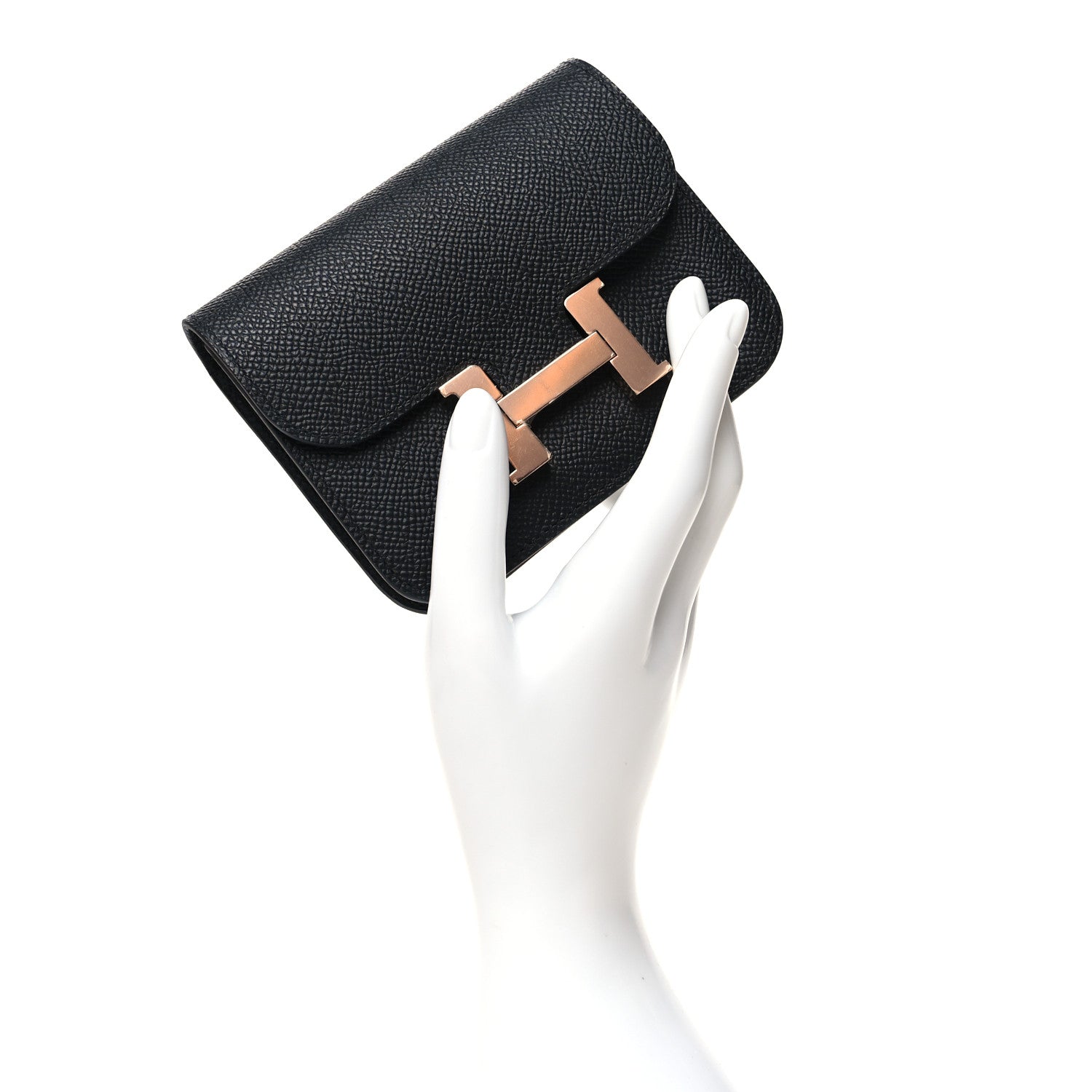 Hermes Epsom Constance Slim Wallet Black 2 of 11