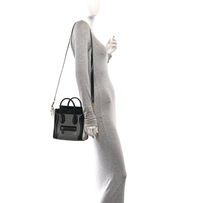 Celine Baby Grained Calfskin Nano Tri-Color Luggage Zinc Almond 2 of 12