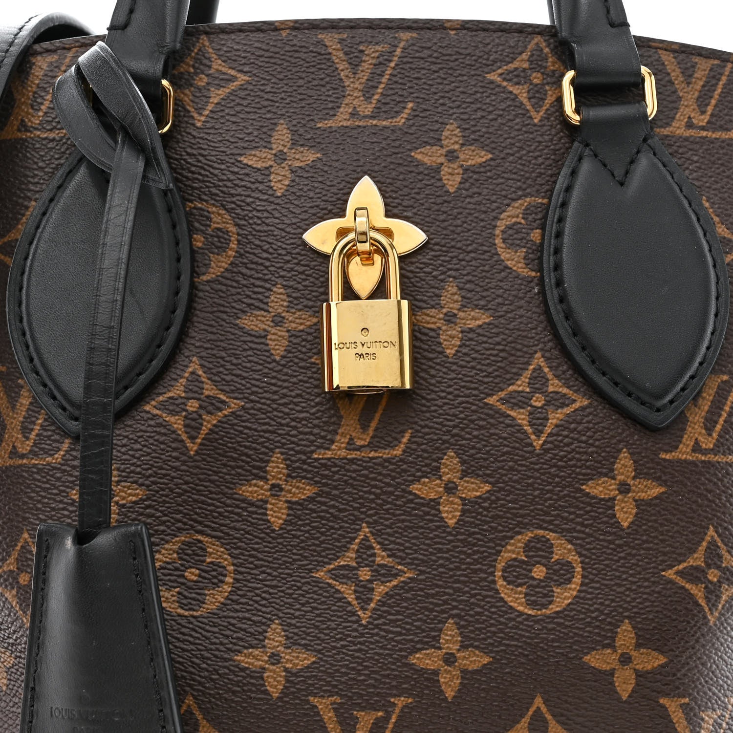 Louis Vuitton Monogram Flower Zipped Tote PM Black 10 of 12