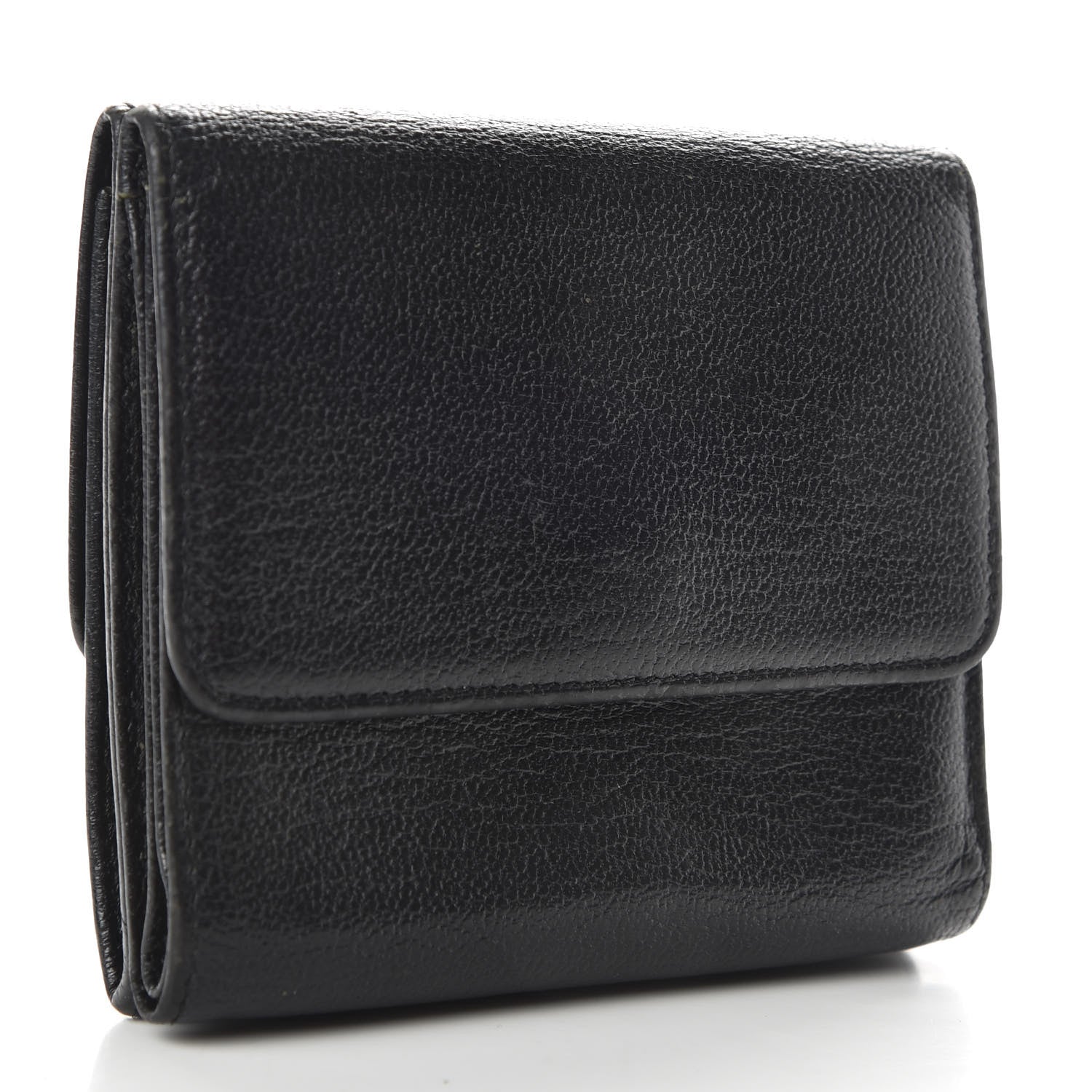 Chanel Goatskin Compact Double Sided Wallet Black 3 of 9