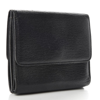 Chanel Goatskin Compact Double Sided Wallet Black 3 of 9