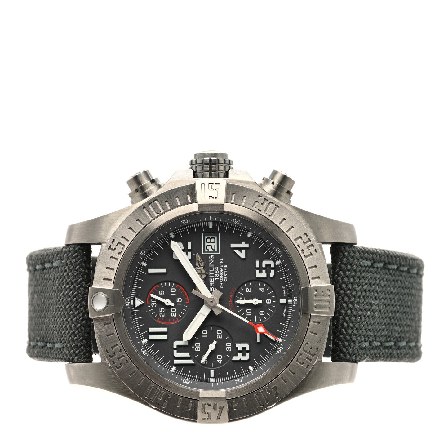 Titanium Nylon 44mm Avenger Bandit Chronograph Automatic Watch Grey E13383
