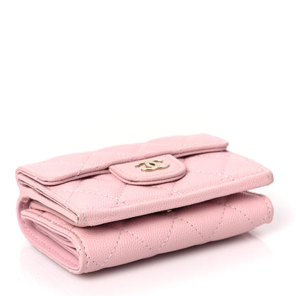Chanel Caviar Quilted Double Flap Wallet Pink 4 of 9