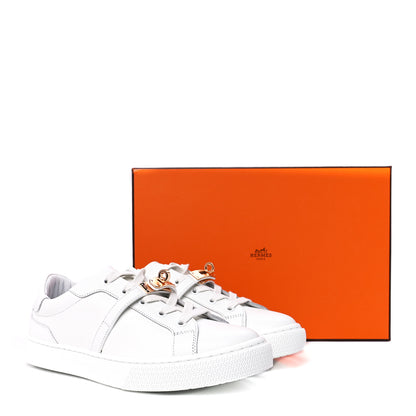 Hermes Calfskin Day Sneakers 38 White 10 of 10