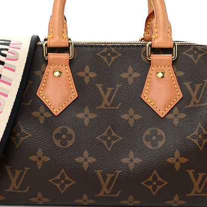 Louis Vuitton Monogram Speedy Bandouliere 20 Black 6 of 9
